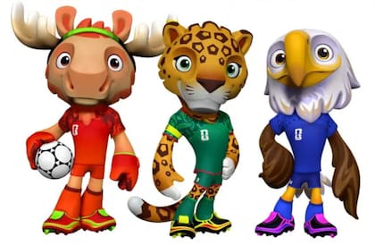 Las mascotas refieren a los tres países organizadores del torneo (Foto: FIFA)