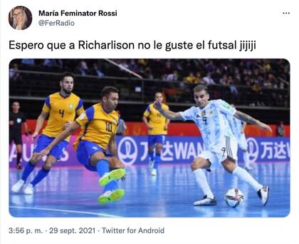 Las mejores burlas a Richarlison por la derrota de Brasil en el Mundial de Futsal