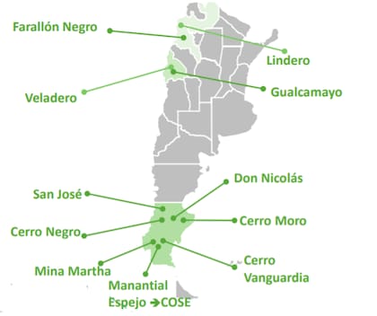 Las minas de oro en la Argentina