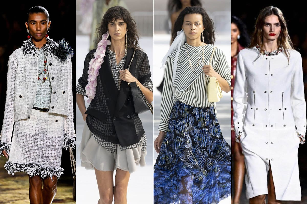 Las modelos en las pasarelas de Chanel y Dior
