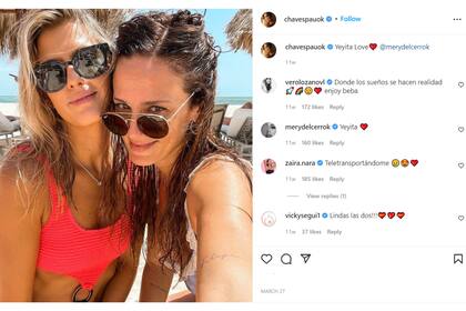 Las modelos son amigas desde hace años y cada tanto comparten publicaciones en las redes sociales