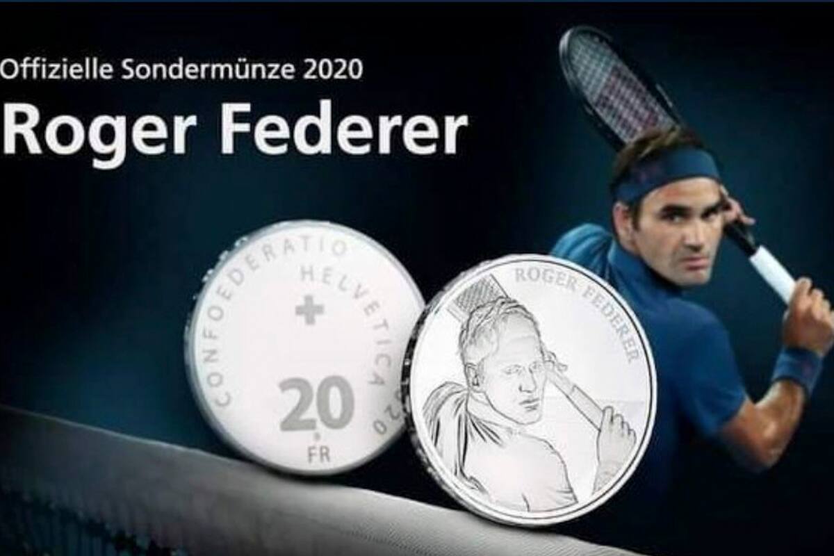 Las monedas con el rostro de Roger Federer