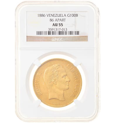 Las monedas de 100 bolívares se emitieron entre 1886 y 1889