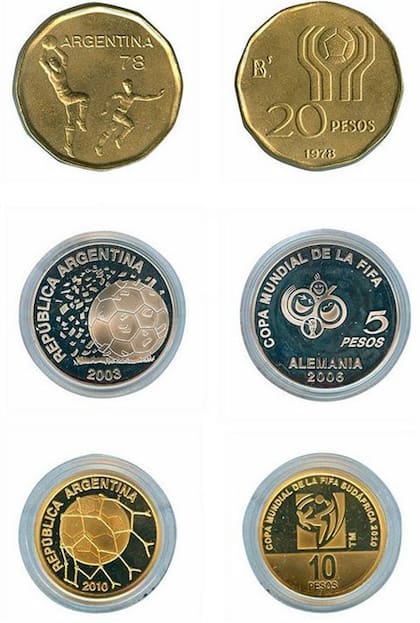 Las monedas del BCRA de otros mundiales.