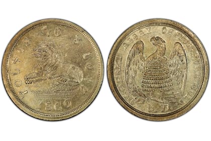 Las monedas mormonas, que surgieron como parte de un sistema privado de acuñación, se convirtieron en piezas muy valoradas por los coleccionistas