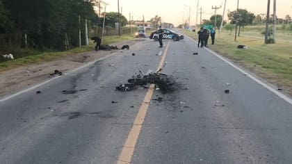 Las motos quedaron completamente detrozadas