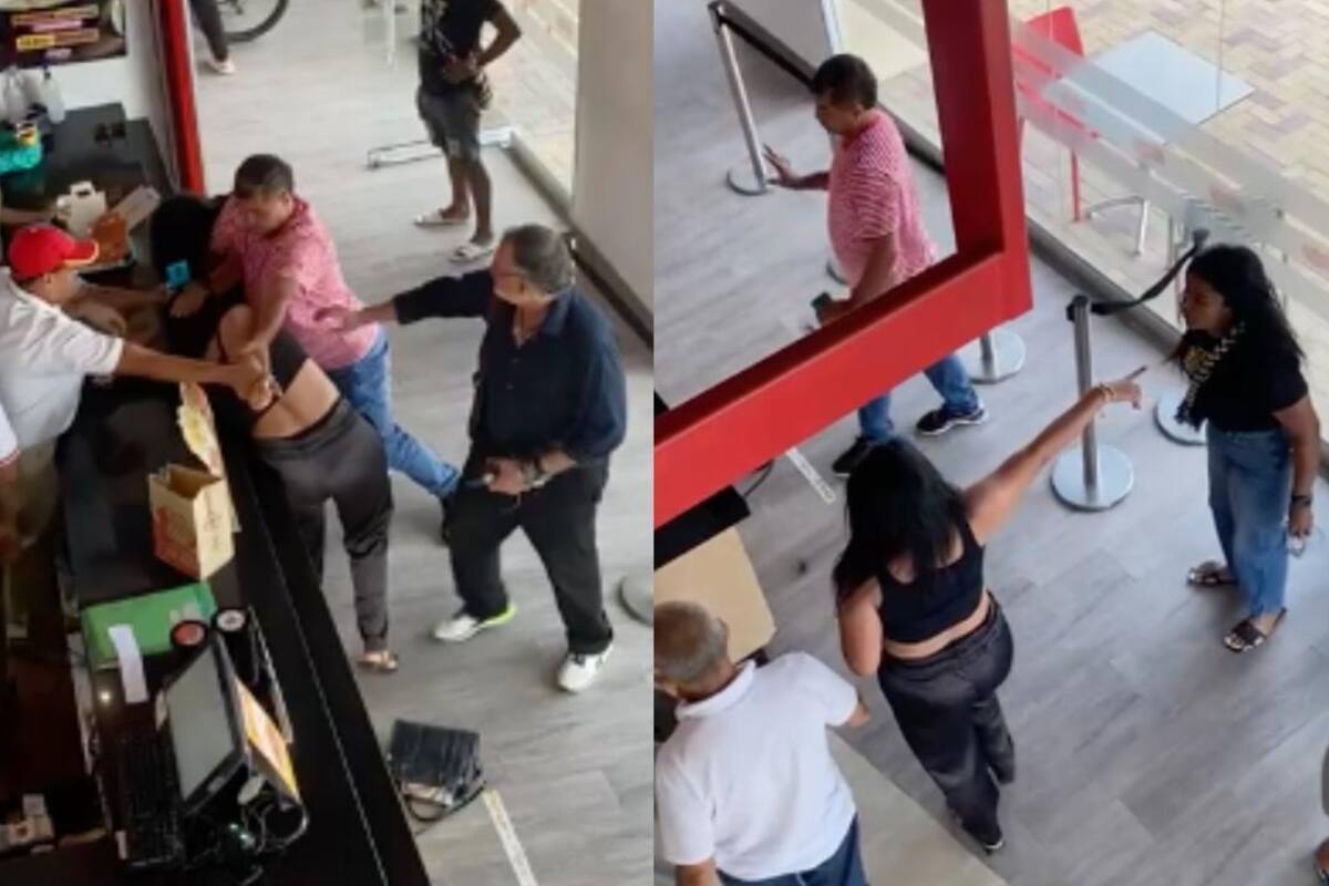 Las mujeres fueron separadas varias veces (Foto: Twitter: @Pasalavozbaq)