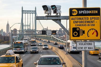 Las multas por superar el límite de 16 kilómetros por hora en las zonas vigiladas por las cámaras de Nueva York parten de una base de US$50, y pueden ascender si la falla se vuelve reincidente