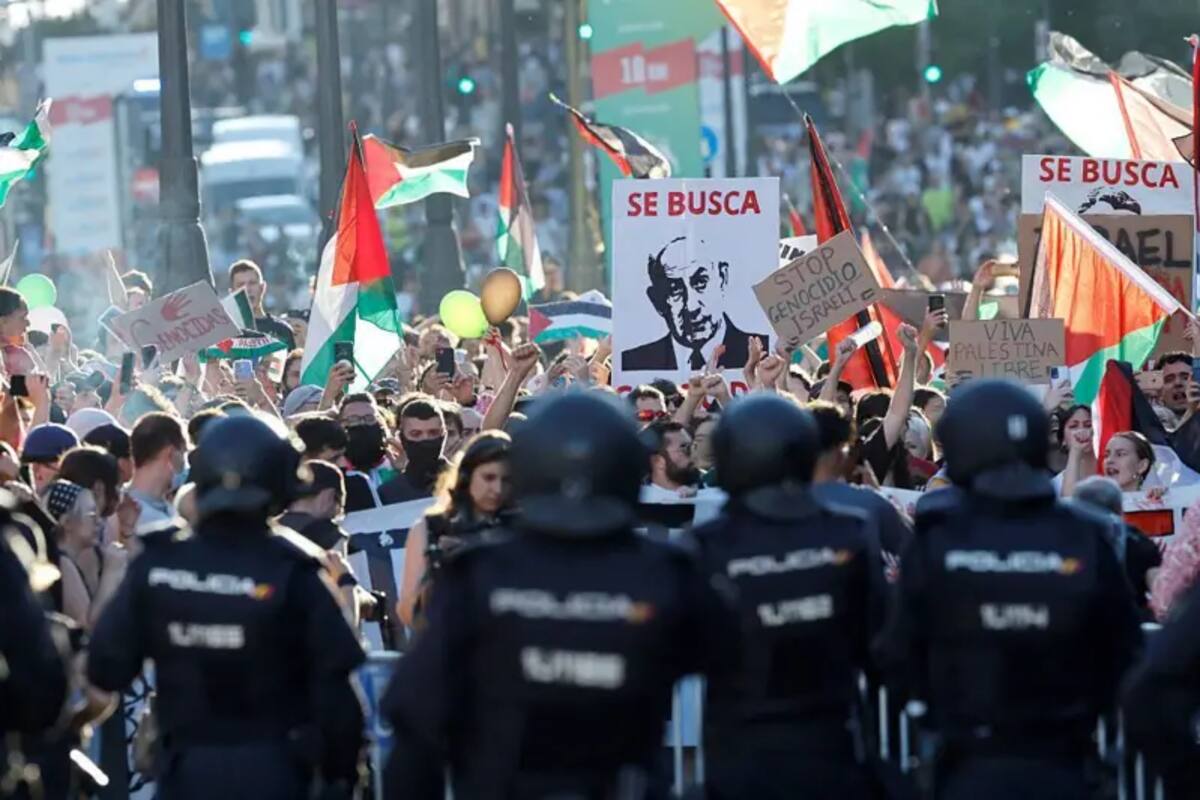 Las multitudinarias protestas pro-palestina en Madrid obligaron a cancelar la última etapa de la Vuelta a España