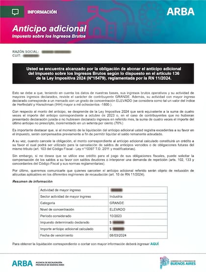 Las notificaciones de ARBA ya están llegando