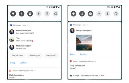 Las notificaciones suman contenido multimedia incluso en las respuestas