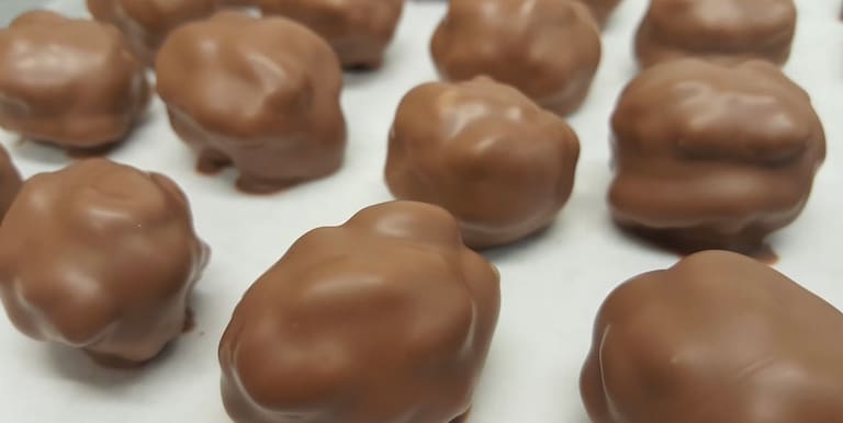 Las nueces bañadas en chocolate