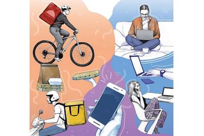 Las nuevas plataformas se vieron obligadas reconvertir su modelo para adaptarse a un escenario de aislamiento y distancia social; delivery, apuesta digital y teletrabajo son las tendencias que llegaron para quedarse