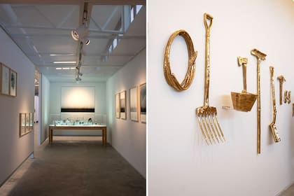 Las obras a resguardo en la galería fueron creadas a partir de materiales recolectados en el campo. En ese espacio cubierto también se realizarán exhibiciones temporales para fomentar el trabajo de diferentes artistas argentinos.