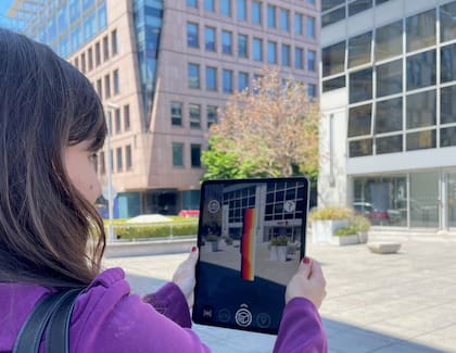 Las obras virtuales, como esta de Ary Brizzi, se pueden ver desde la tablet o el celular; pronto, también con lentes especiales