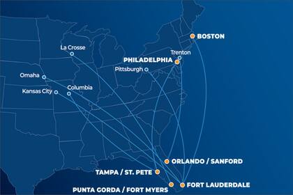 Las ocho nuevas rutas anunciadas por Allegiant para Florida ya tienen boletos disponibles