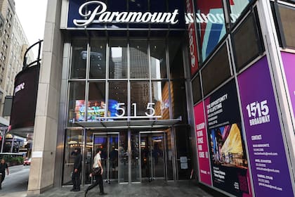 Las oficinas de Paramount en Nueva York, la empresa que vendió Simon & Schuster