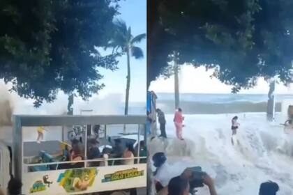 Las olas alcanzaron cuatro metros de altura