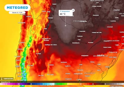 Las olas de calor no perdonaron ninguna región ni país. Aquí, un mapa del norte argentino