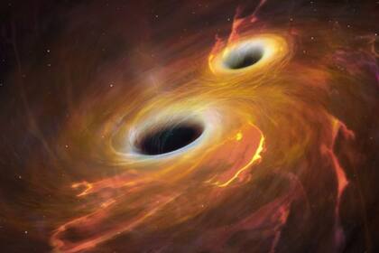 Las ondas gravitacionales, suponen los especialistas, surgen tras el choque violento entre dos objetos masivos, como los agujeros negros