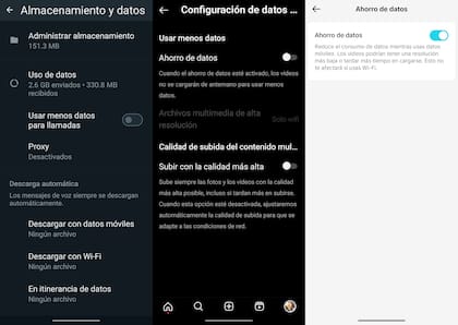 Las opciones de configuración para reducir el consumo de datos en WhatsApp, Instagram y Tiktok