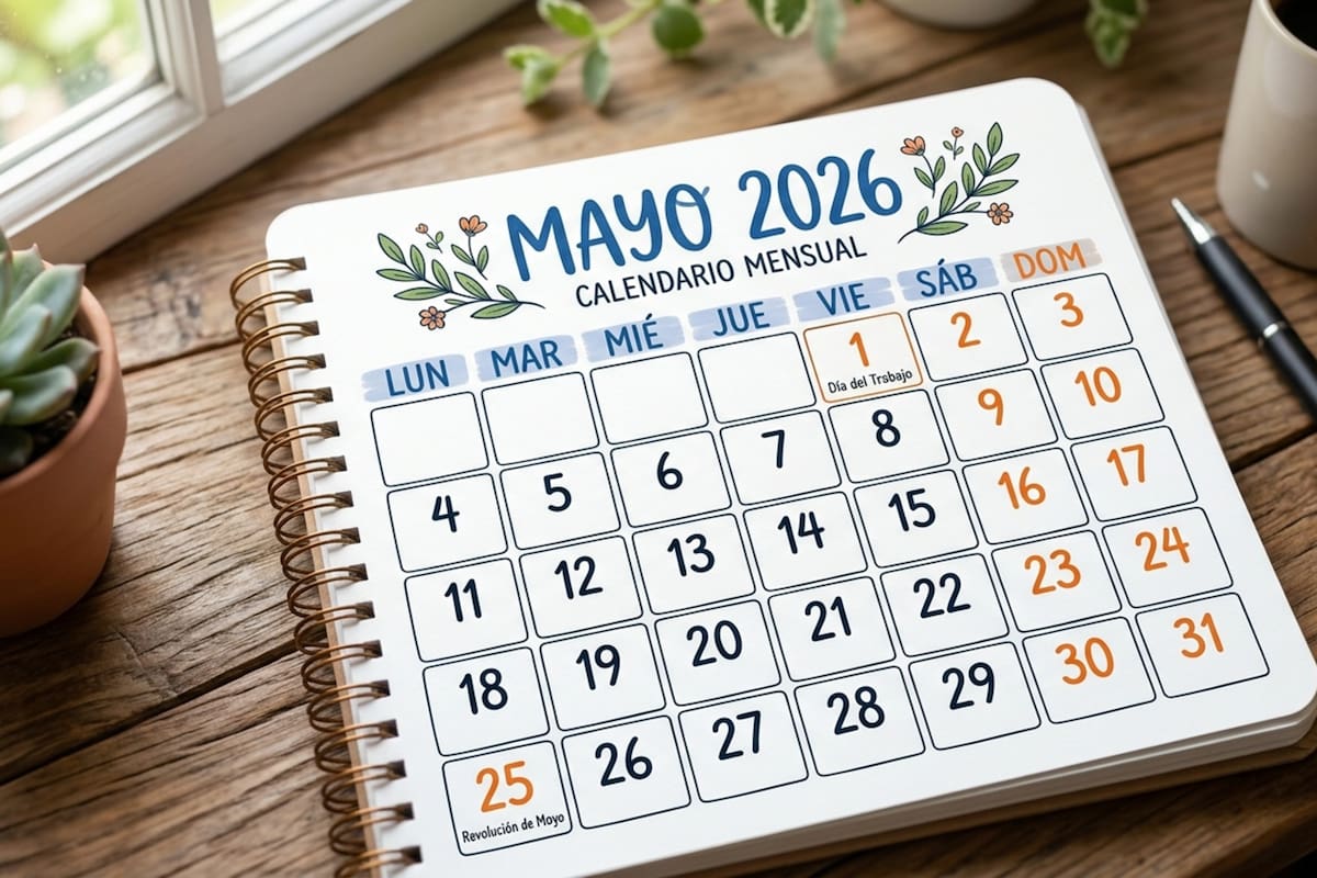 Las opciones para imprimir el calendario de mayo 2026