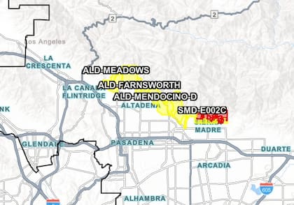 Las órdenes de evacuación en los alrededores de Los Ángeles