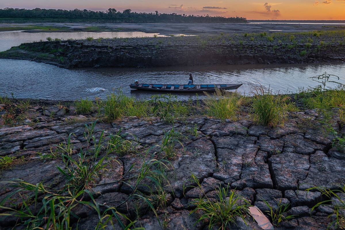 Las orillas del río Amazonas este mes en Colombia