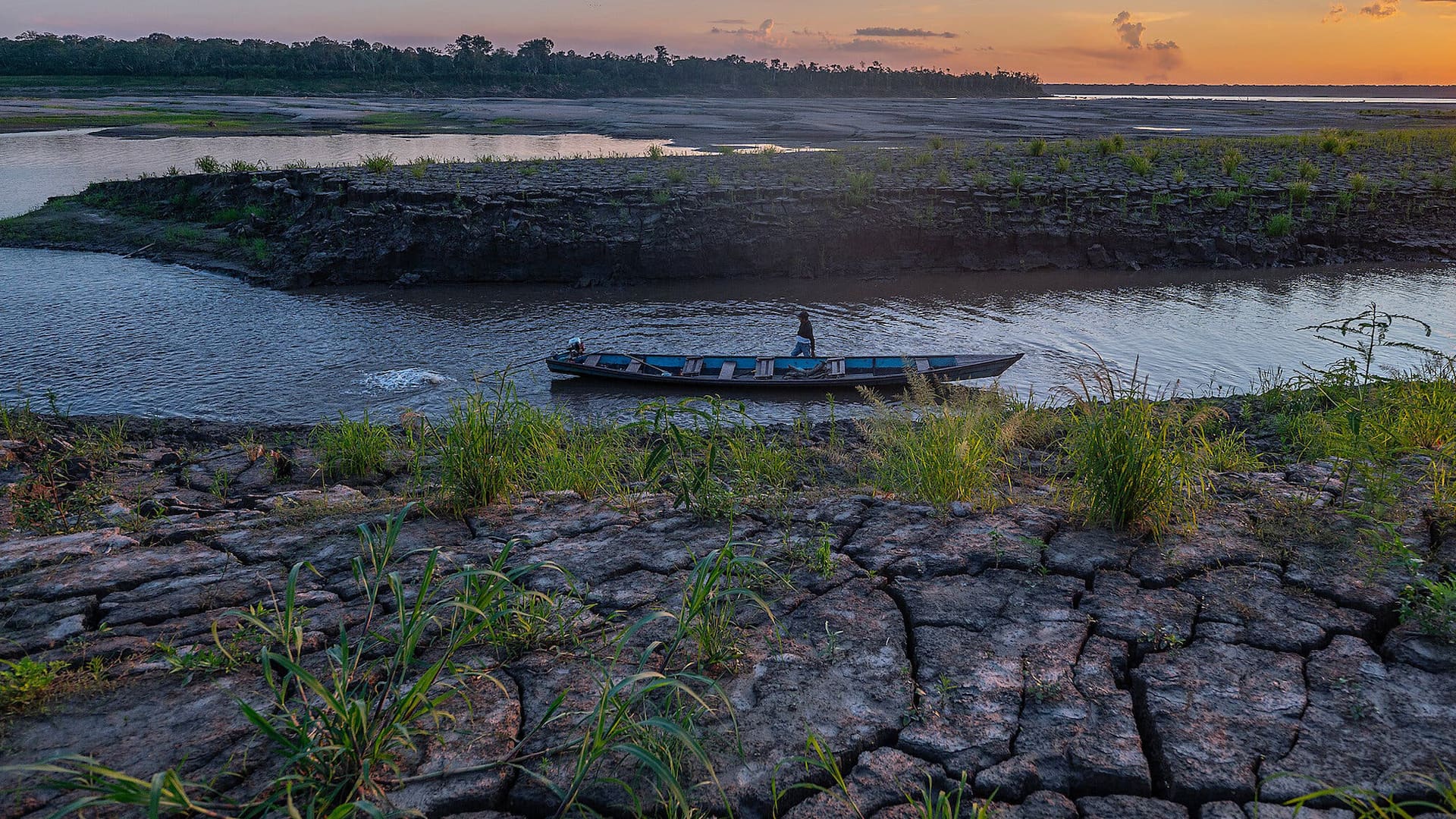 Las orillas del río Amazonas este mes en Colombia