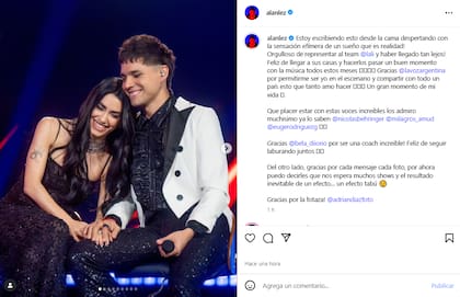 Las palabras de Alan Lez, tras salir subcampeón en La Voz (Foto: Instagram @alanlez)