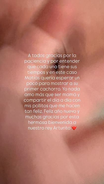 Las palabras de Jimena Barón sobre los motivos por los que tardó en mostrar a su bebé