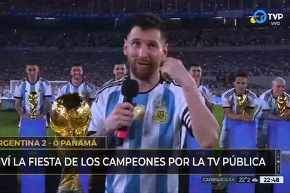 Las palabras de Messi en la fiesta de los Campeones
