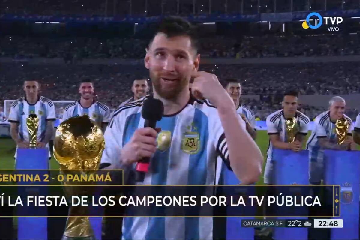 Las palabras de Messi en la fiesta de los Campeones