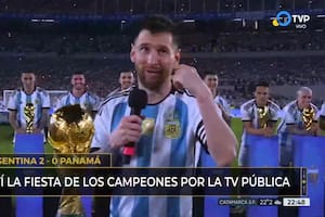 Las palabras de Messi en la fiesta de los Campeones
