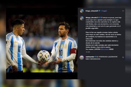 Las palabras de Thiago Almada para Lionel Messi