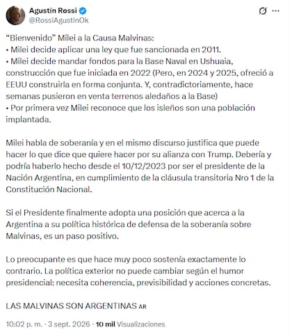Las palabras del político santafesino