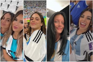 Las parejas de los jugadores de la Selección apoyaron al combinado albiceleste a su manera