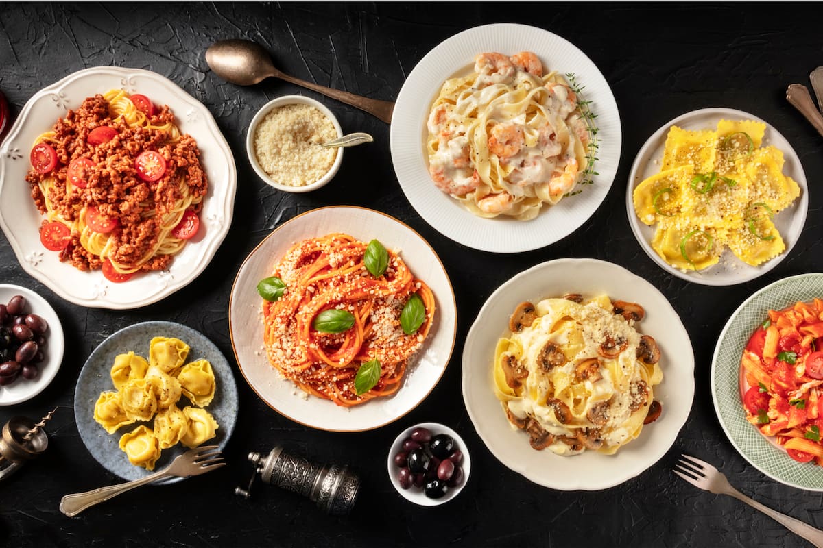 Las pastas son más ricas cuando llevan salsas italianas.