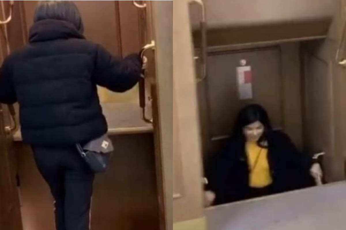 Las personas deben esperar el momento adecuado para saltar al elevador. (Foto:TikTok:@ sanam2002_)