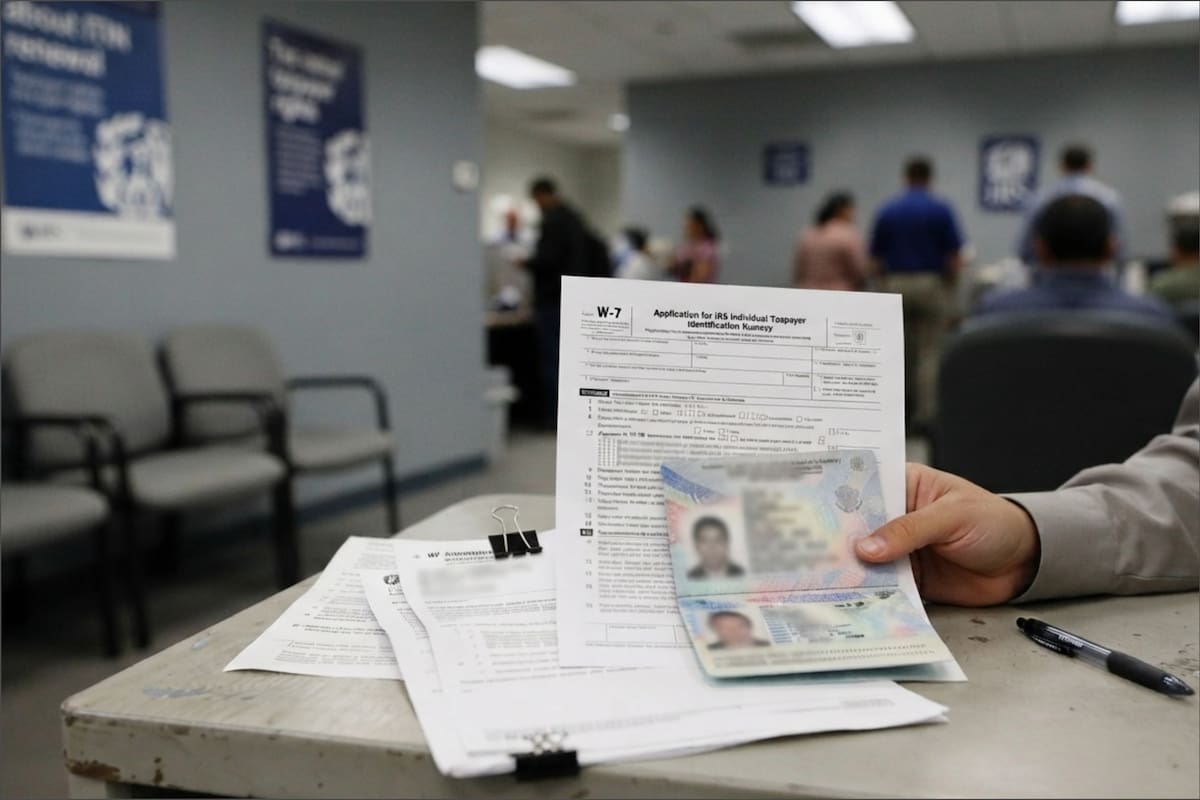 Las personas deben presentar el formulario W-7 junto con dos documentos para solicitar el ITIN del IRS en EE.UU.