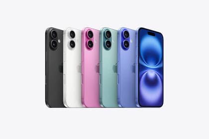 Las personas en Estados Unidos pueden comprar el iPhone 16 en los colores negro, rosa, blanco, verde azulado y ultramar