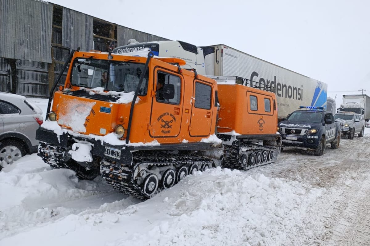Las personas que circulaban por la frontera fueron sorprendidas por el temporal