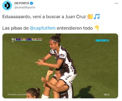 "Las pibas de Platense entendieron todo" (Foto: Captura de Twitter)