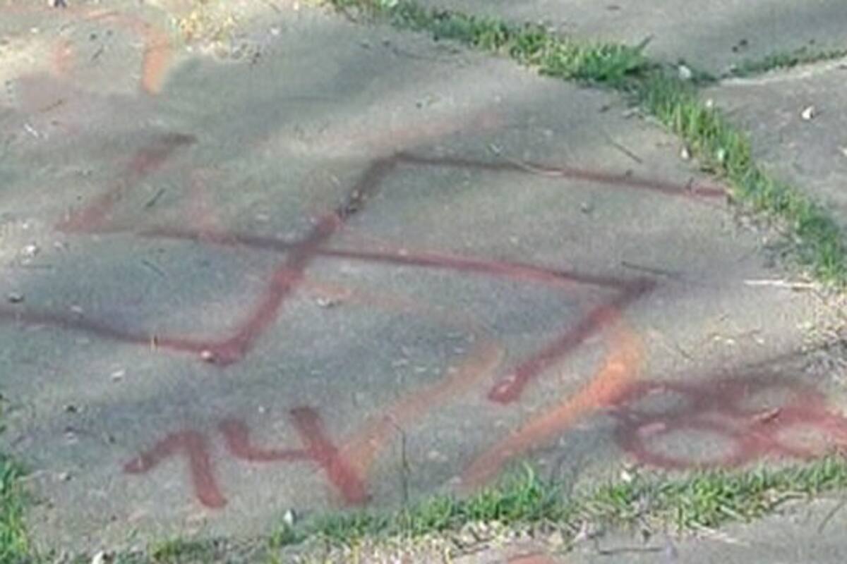 Las pintadas antisemitas aparecieron en 2014 en el parque Urquiza, en Paraná