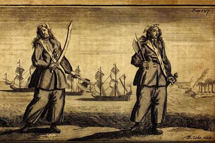 Las piratas Mary Read y Anne Bonny, en un documento de 1720