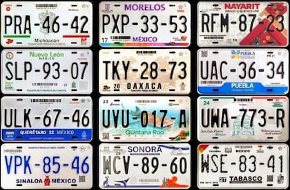 Las placas en México cuentan con una abreviación de su lugar de origen
