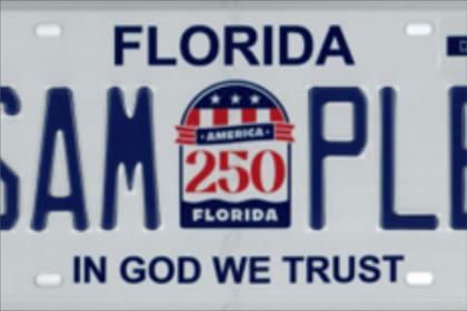 Las placas nuevas en Florida presentan un diseño renovado con el objetivo de honrar los 250 años de EE.UU.