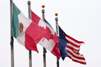 Las políticas de aranceles impuestos por EE.UU. a México y Canadá generan cada vez más detractores (AP foto/Paul Sancya)