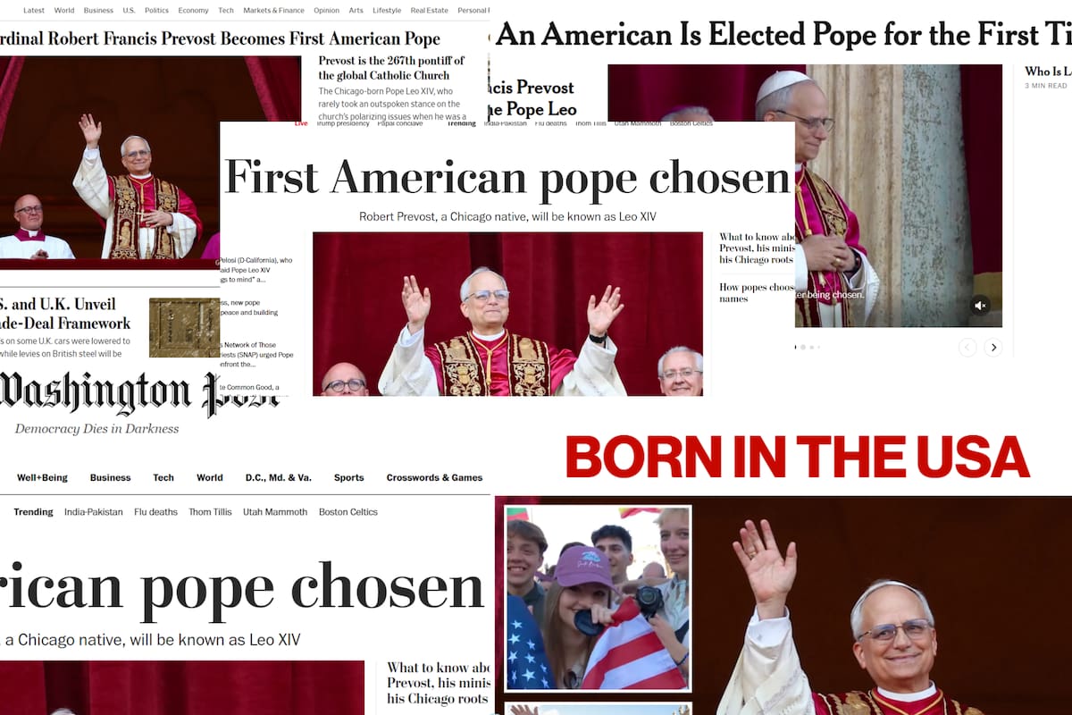 Las portadas de los medios en EE.UU. tras el anuncio del nuevo Papa León XIV