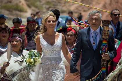 Las postales del casamiento indígena de Gerardo Morales y Tulia Snopek